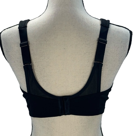 Glamorise Sport Magiclift Seamless Wire-Free Mesh Soft Cup Bra - Black - 36C - Picture 3 of 7